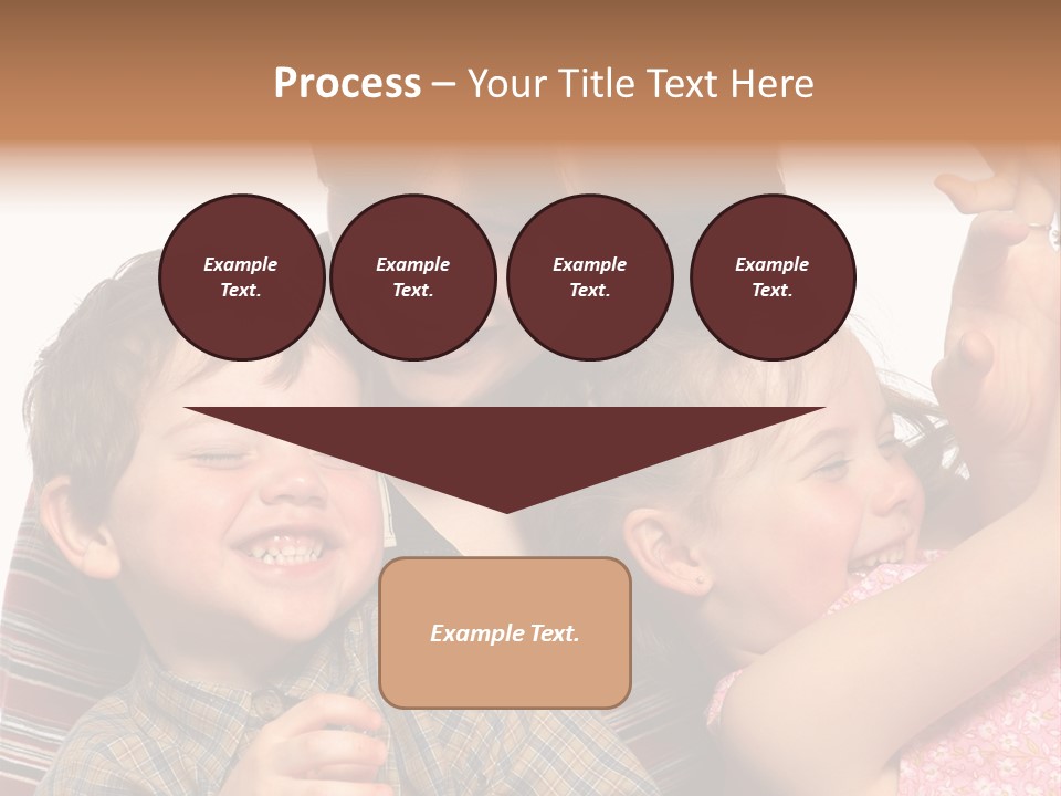 Mother, Daughter And Son PowerPoint Template