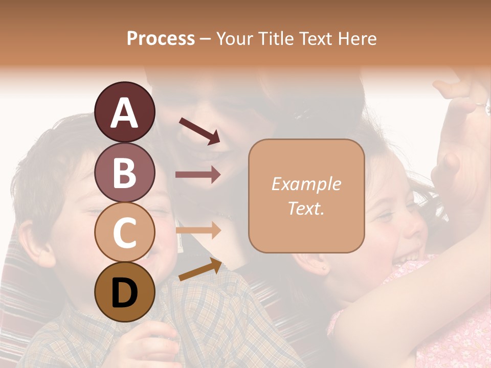Mother, Daughter And Son PowerPoint Template