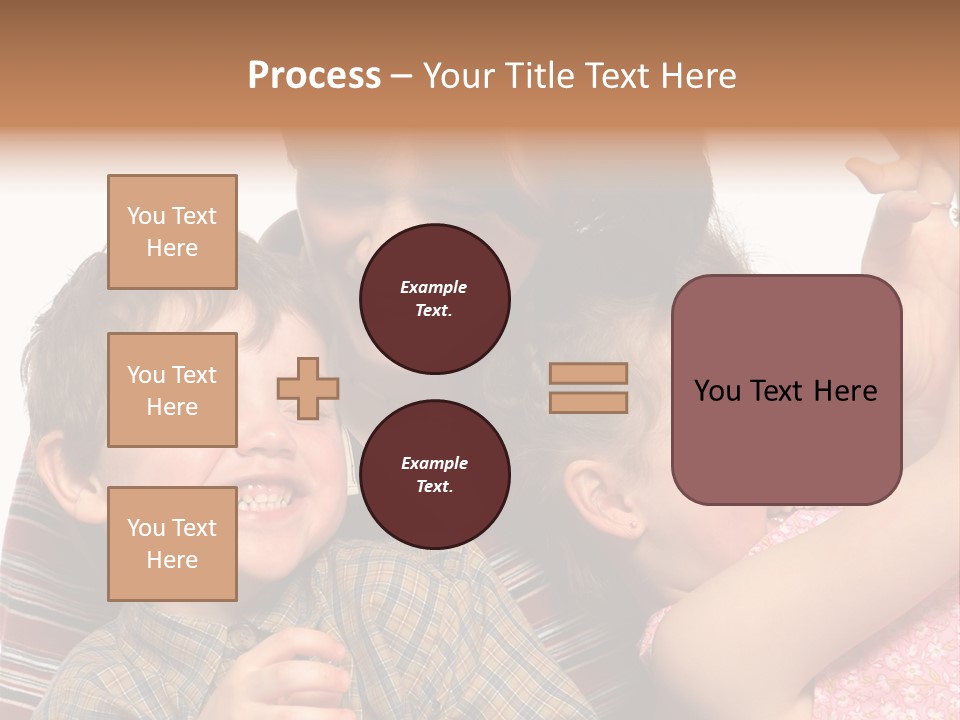 Mother, Daughter And Son PowerPoint Template