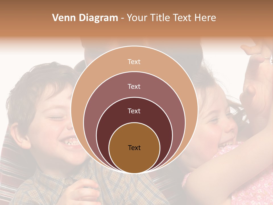 Mother, Daughter And Son PowerPoint Template