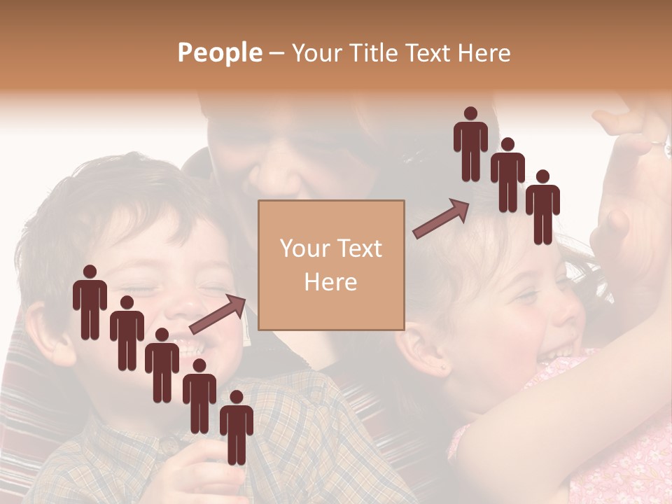 Mother, Daughter And Son PowerPoint Template