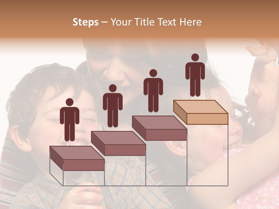 Mother, Daughter And Son PowerPoint Template