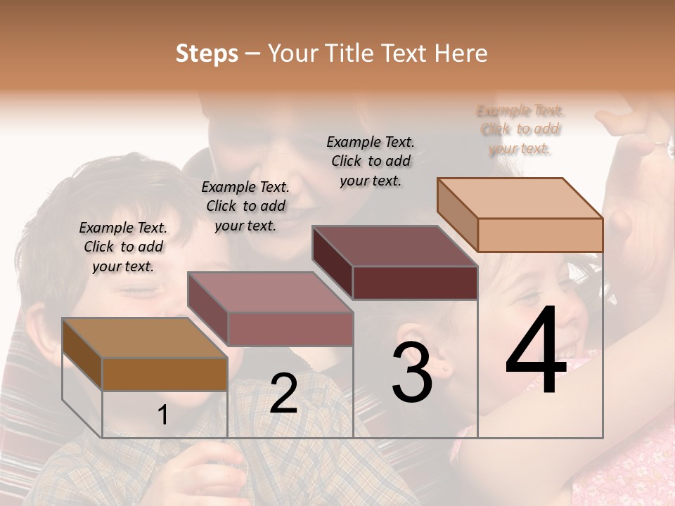 Mother, Daughter And Son PowerPoint Template