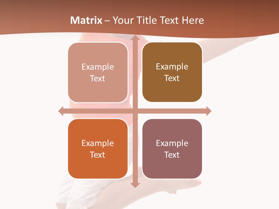 Little Girl Jumps On A White Background PowerPoint Template