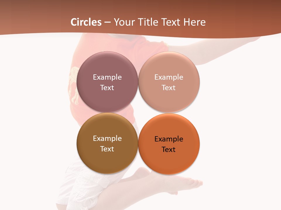 Little Girl Jumps On A White Background PowerPoint Template