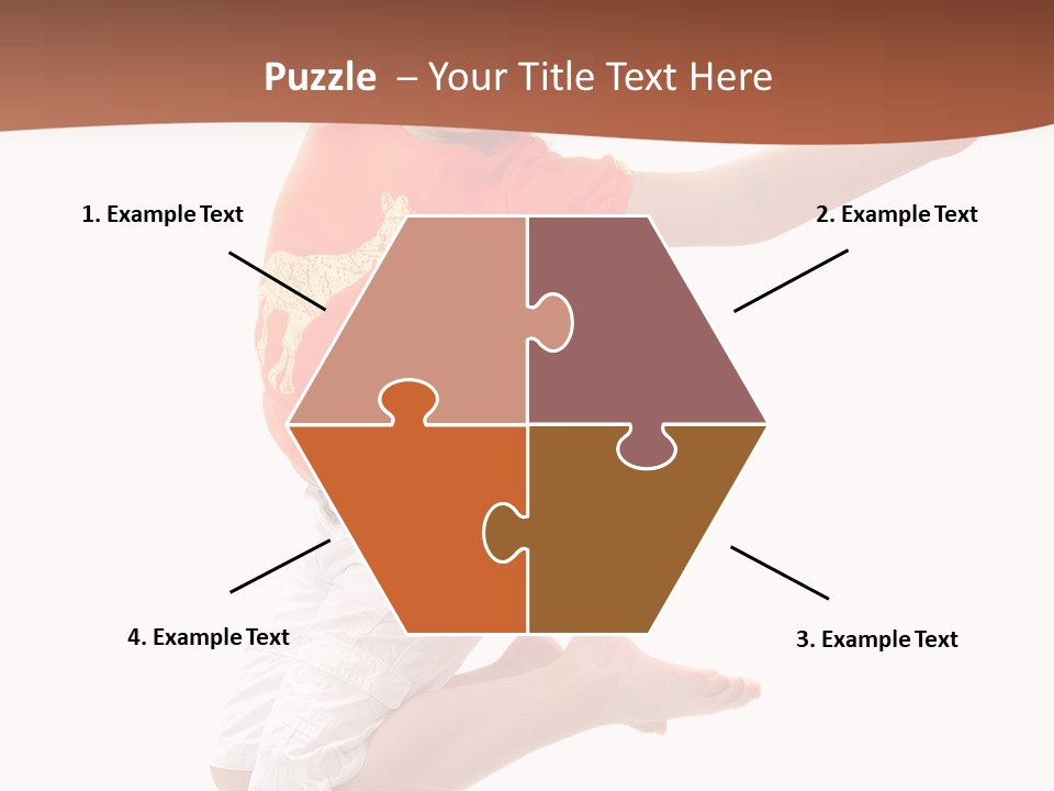 Little Girl Jumps On A White Background PowerPoint Template