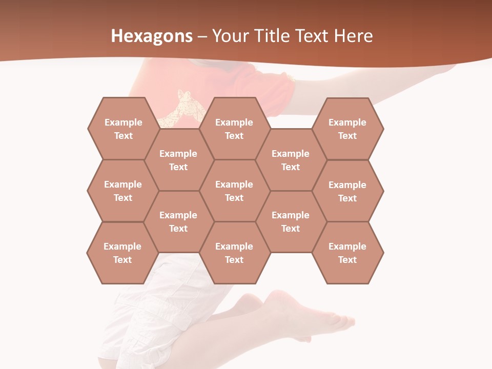 Little Girl Jumps On A White Background PowerPoint Template