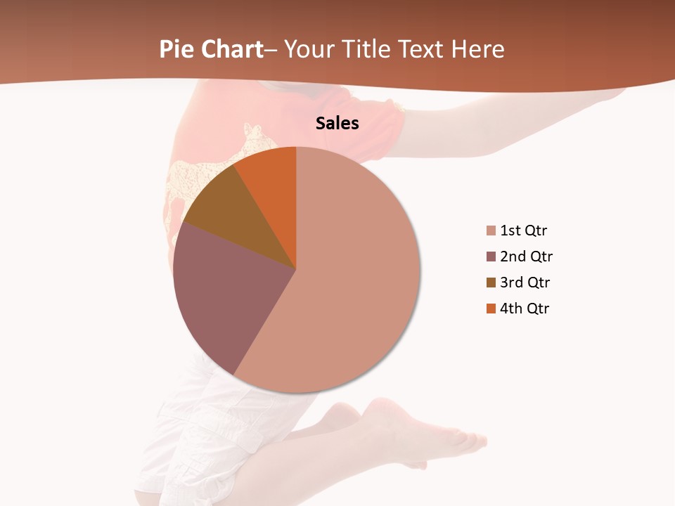 Little Girl Jumps On A White Background PowerPoint Template