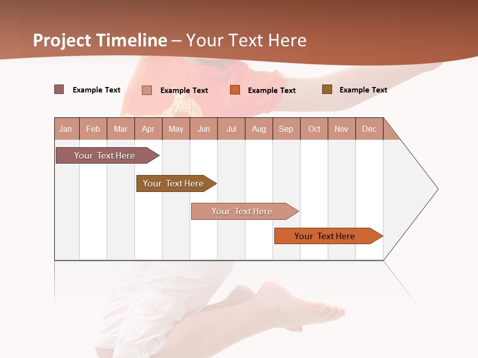 Little Girl Jumps On A White Background PowerPoint Template