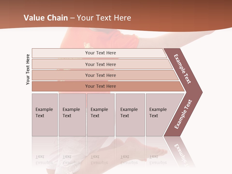 Little Girl Jumps On A White Background PowerPoint Template