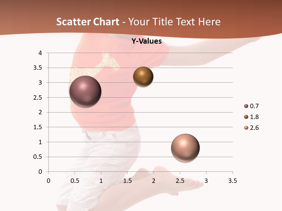 Little Girl Jumps On A White Background PowerPoint Template