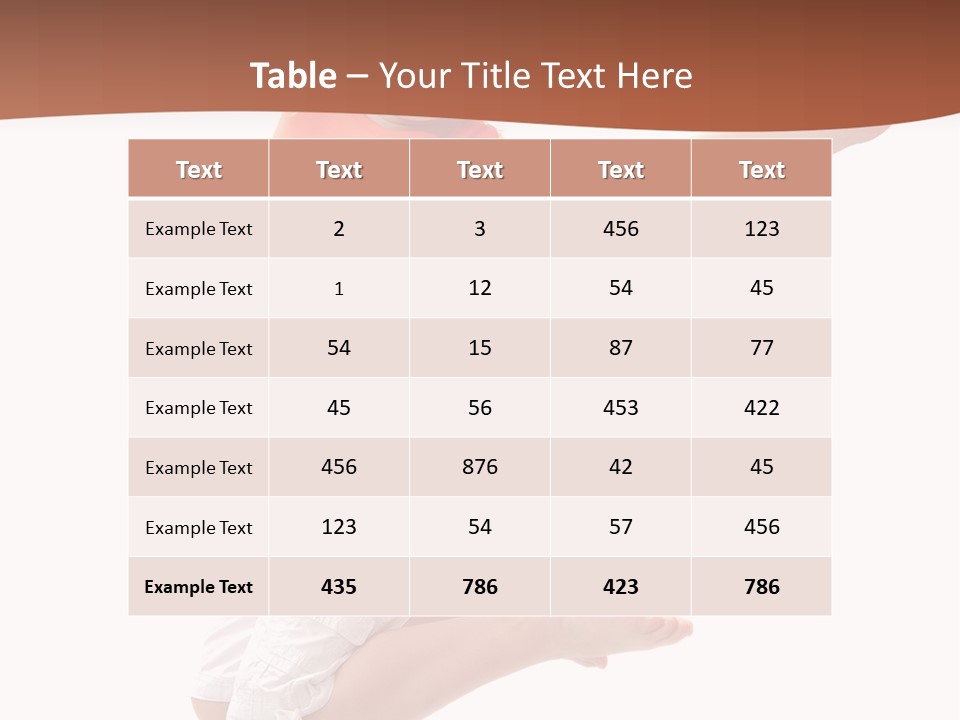 Little Girl Jumps On A White Background PowerPoint Template