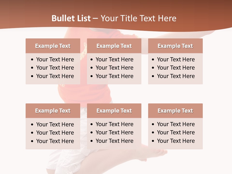 Little Girl Jumps On A White Background PowerPoint Template