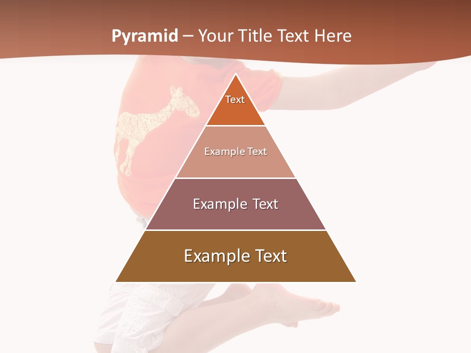 Little Girl Jumps On A White Background PowerPoint Template