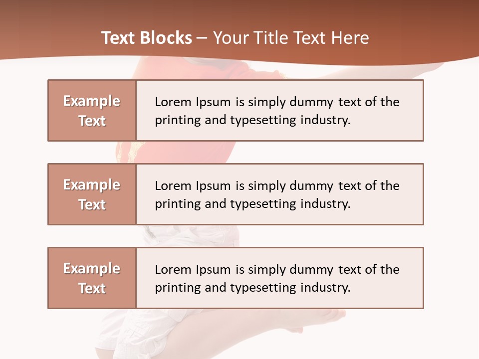 Little Girl Jumps On A White Background PowerPoint Template