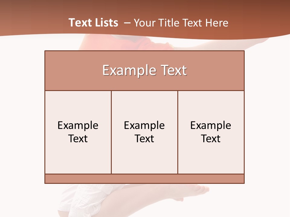 Little Girl Jumps On A White Background PowerPoint Template