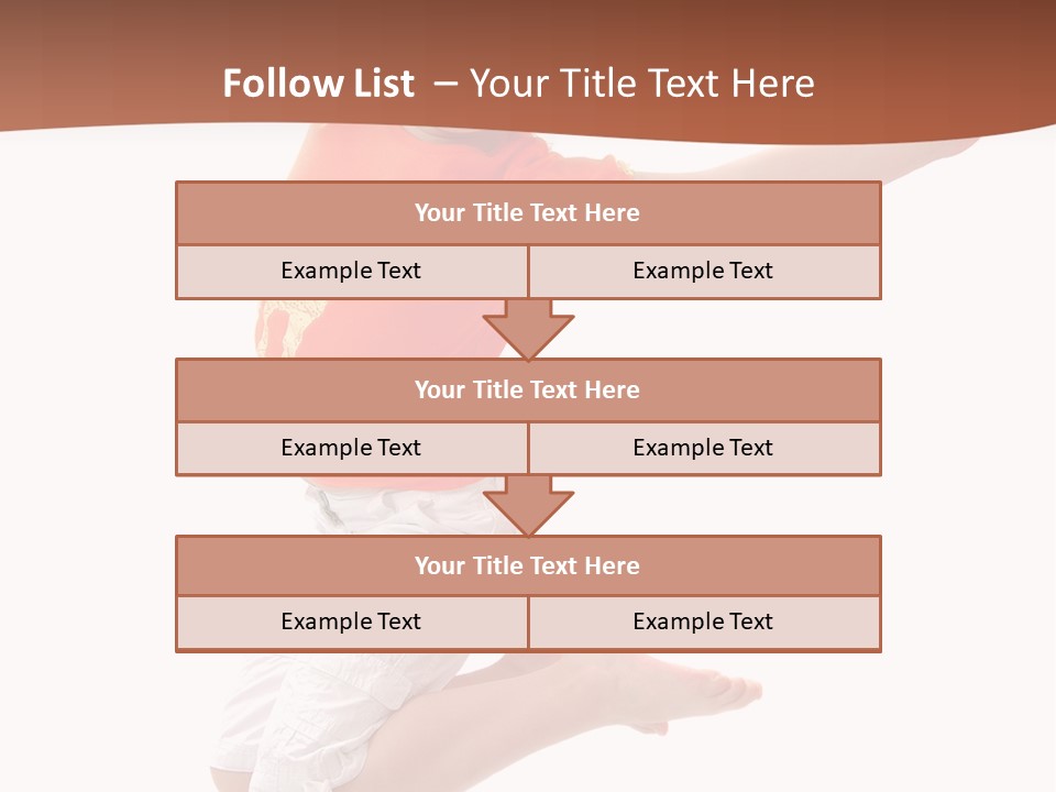 Little Girl Jumps On A White Background PowerPoint Template