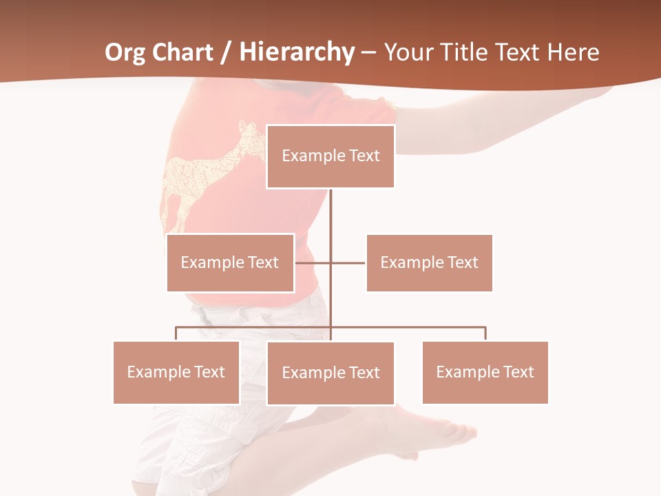 Little Girl Jumps On A White Background PowerPoint Template