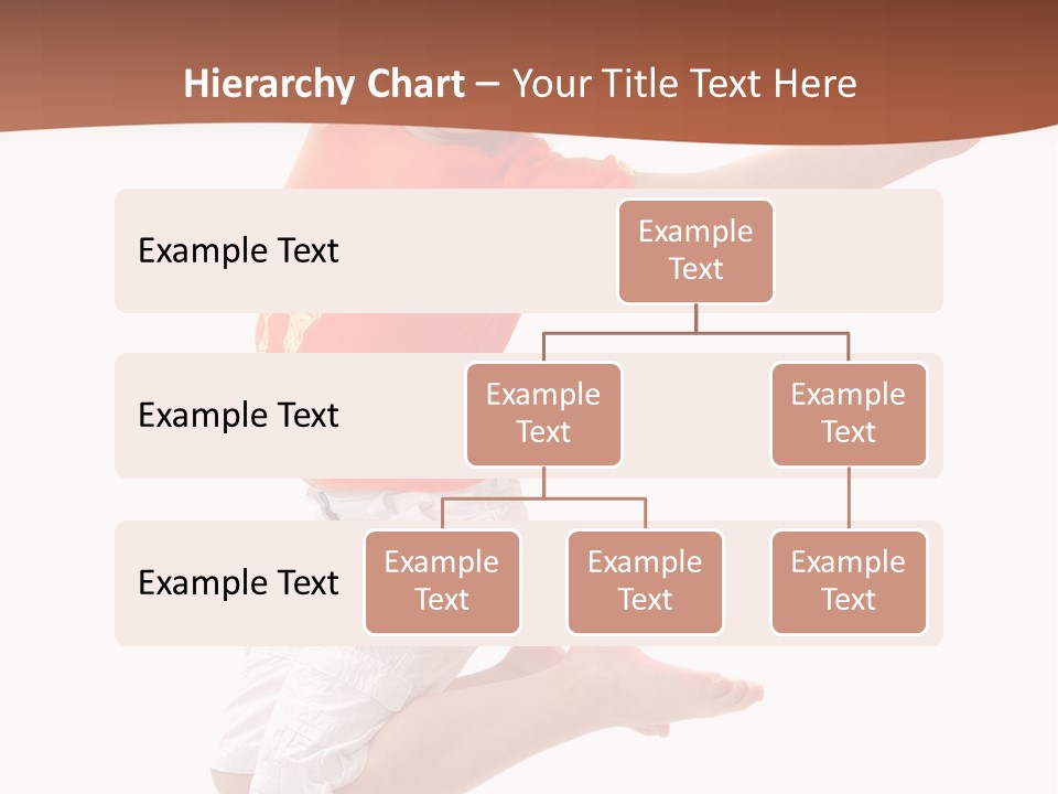 Little Girl Jumps On A White Background PowerPoint Template