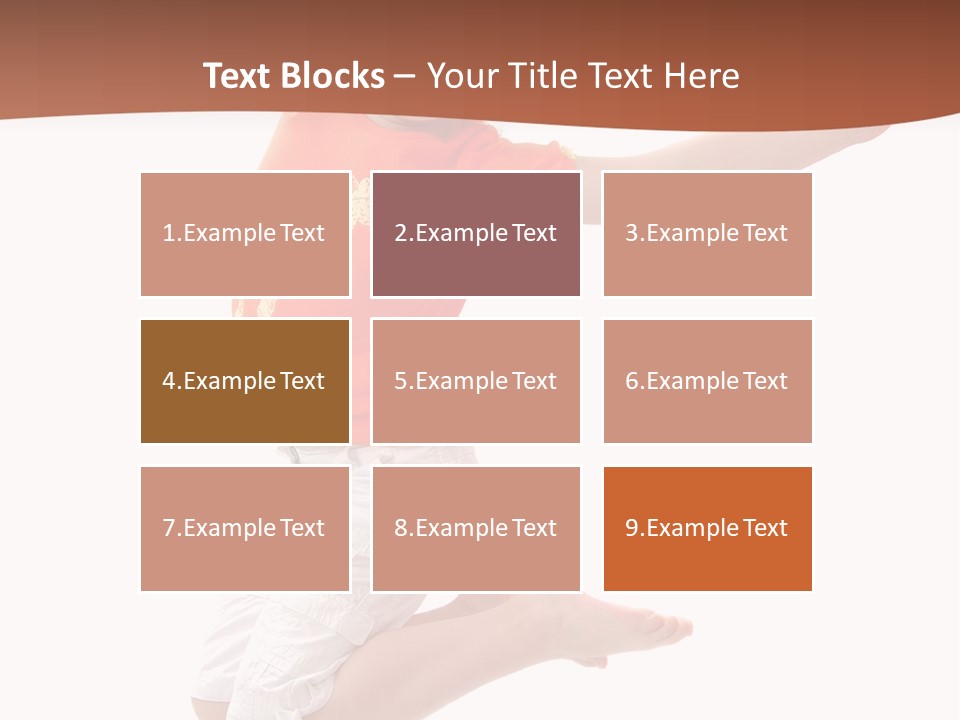 Little Girl Jumps On A White Background PowerPoint Template