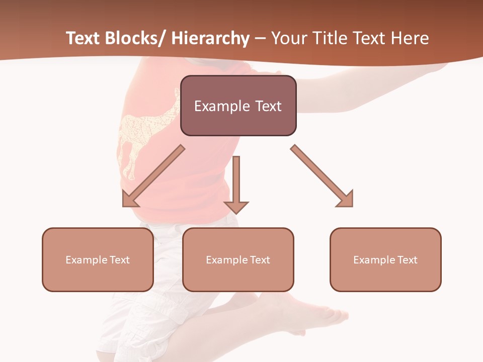 Little Girl Jumps On A White Background PowerPoint Template