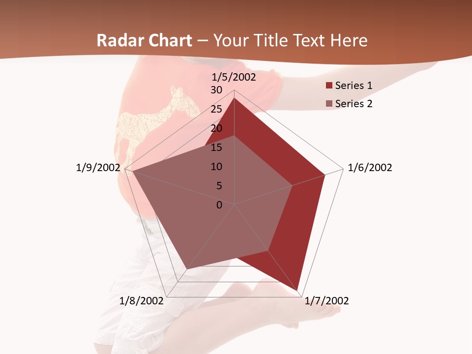 Little Girl Jumps On A White Background PowerPoint Template