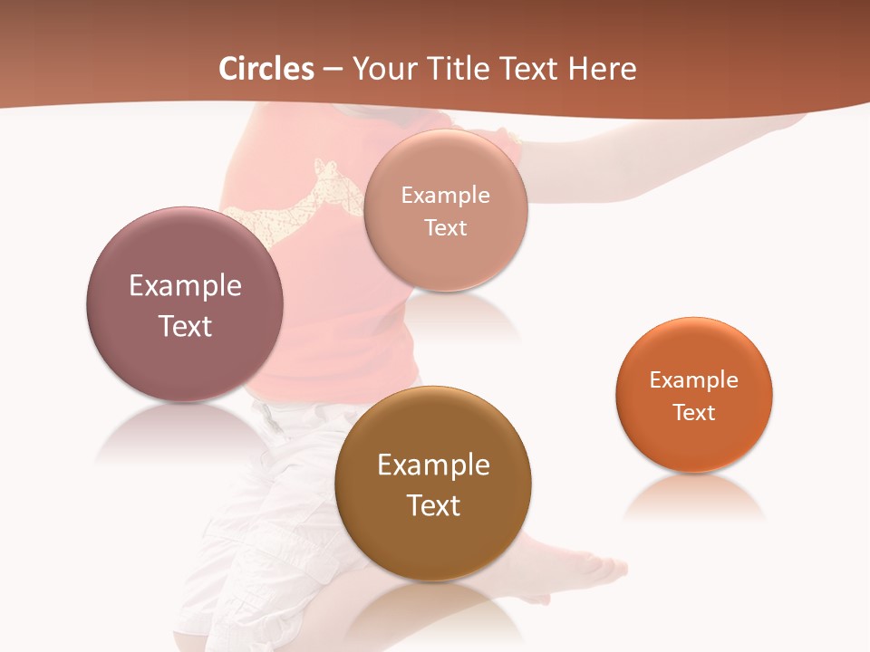 Little Girl Jumps On A White Background PowerPoint Template