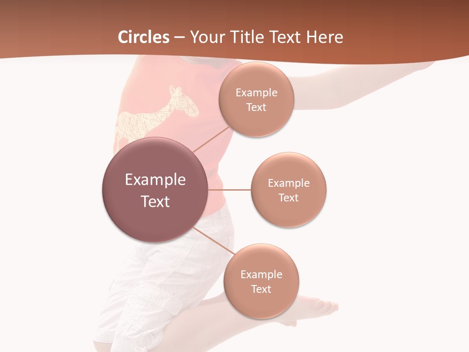 Little Girl Jumps On A White Background PowerPoint Template