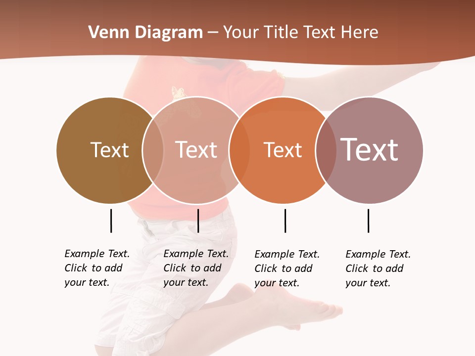 Little Girl Jumps On A White Background PowerPoint Template