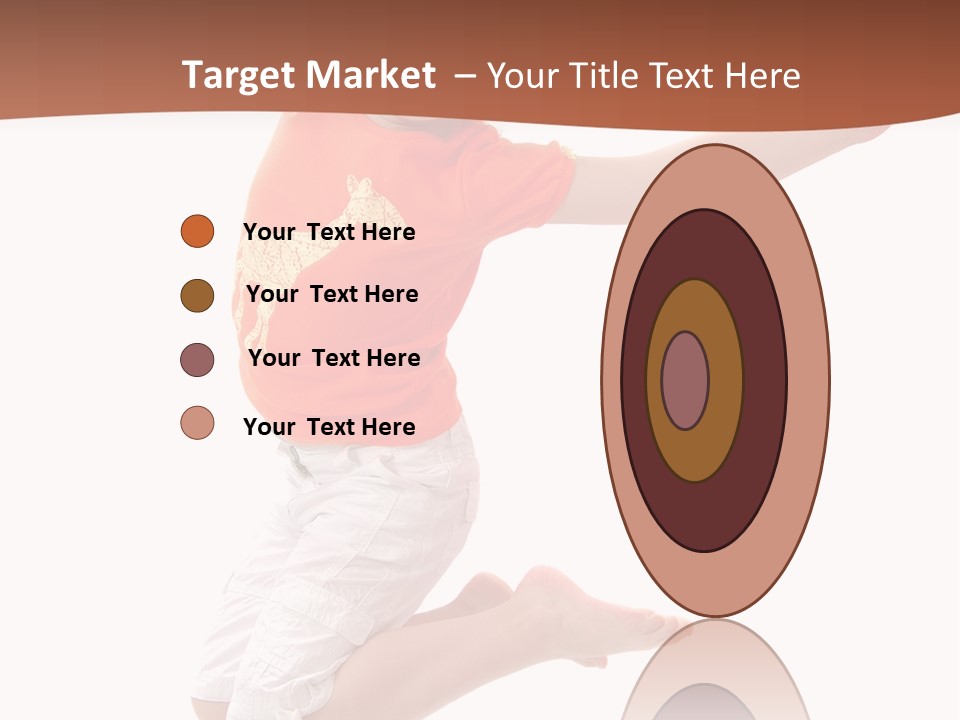 Little Girl Jumps On A White Background PowerPoint Template