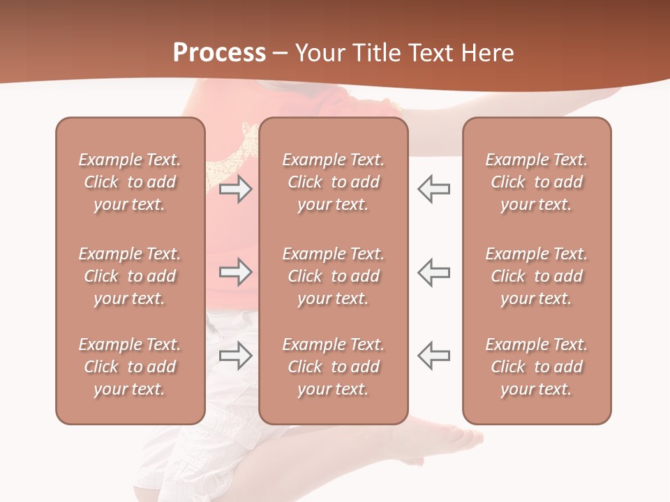 Little Girl Jumps On A White Background PowerPoint Template