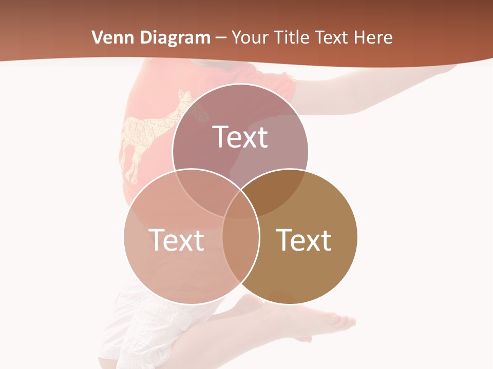 Little Girl Jumps On A White Background PowerPoint Template