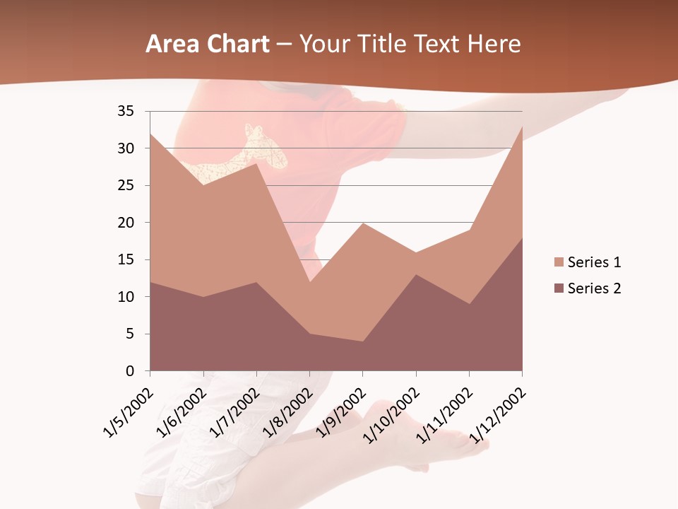 Little Girl Jumps On A White Background PowerPoint Template