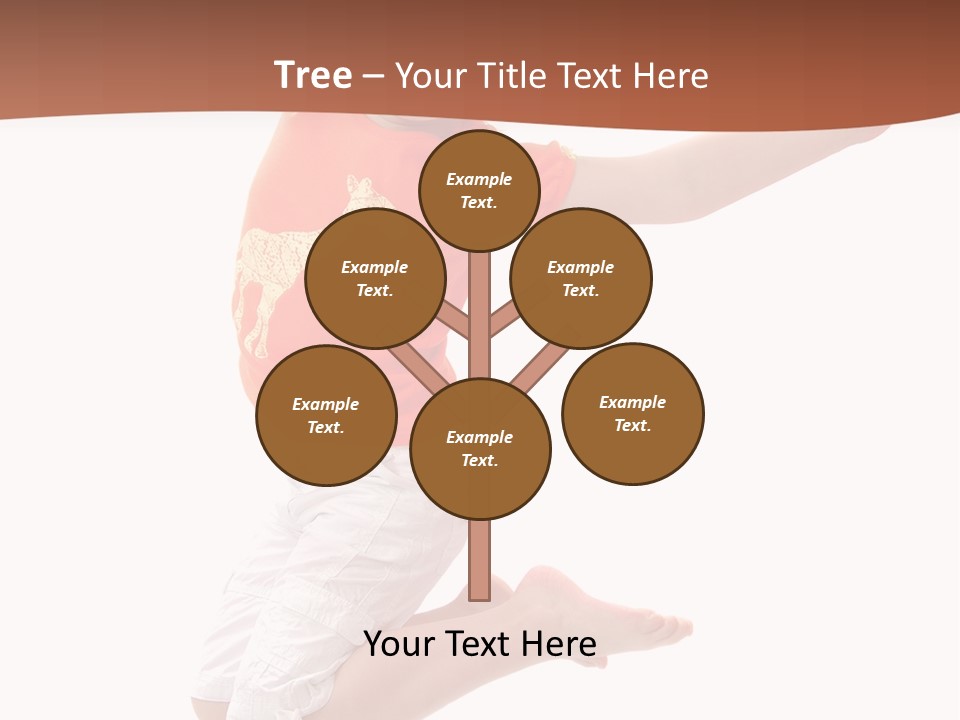 Little Girl Jumps On A White Background PowerPoint Template