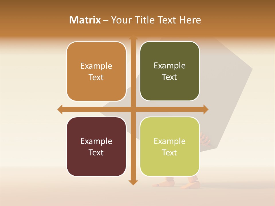 3D Rendering The Symbolic Man With Load PowerPoint Template