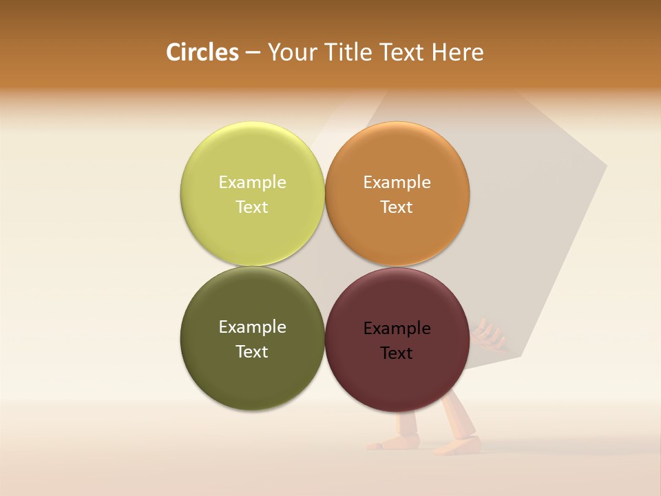 3D Rendering The Symbolic Man With Load PowerPoint Template