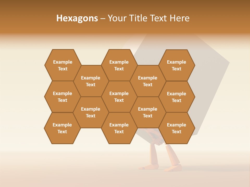 3D Rendering The Symbolic Man With Load PowerPoint Template