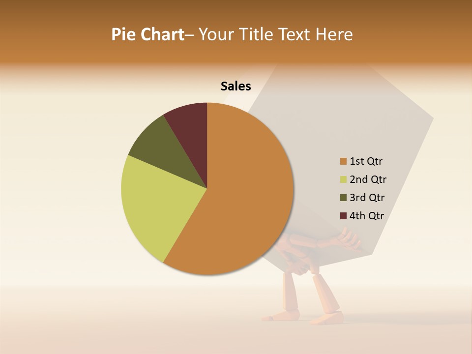 3D Rendering The Symbolic Man With Load PowerPoint Template