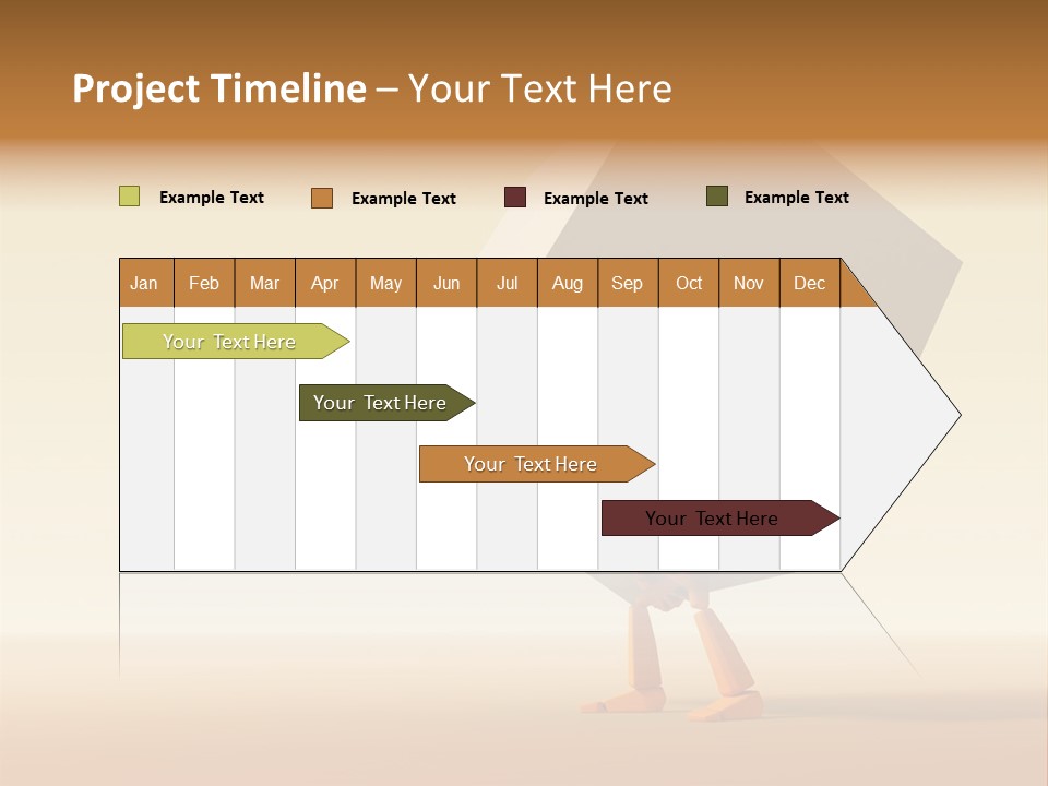 3D Rendering The Symbolic Man With Load PowerPoint Template