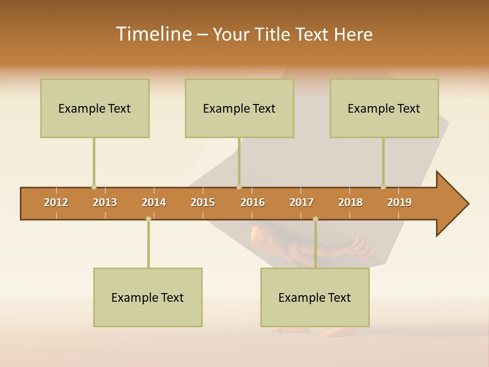 3D Rendering The Symbolic Man With Load PowerPoint Template