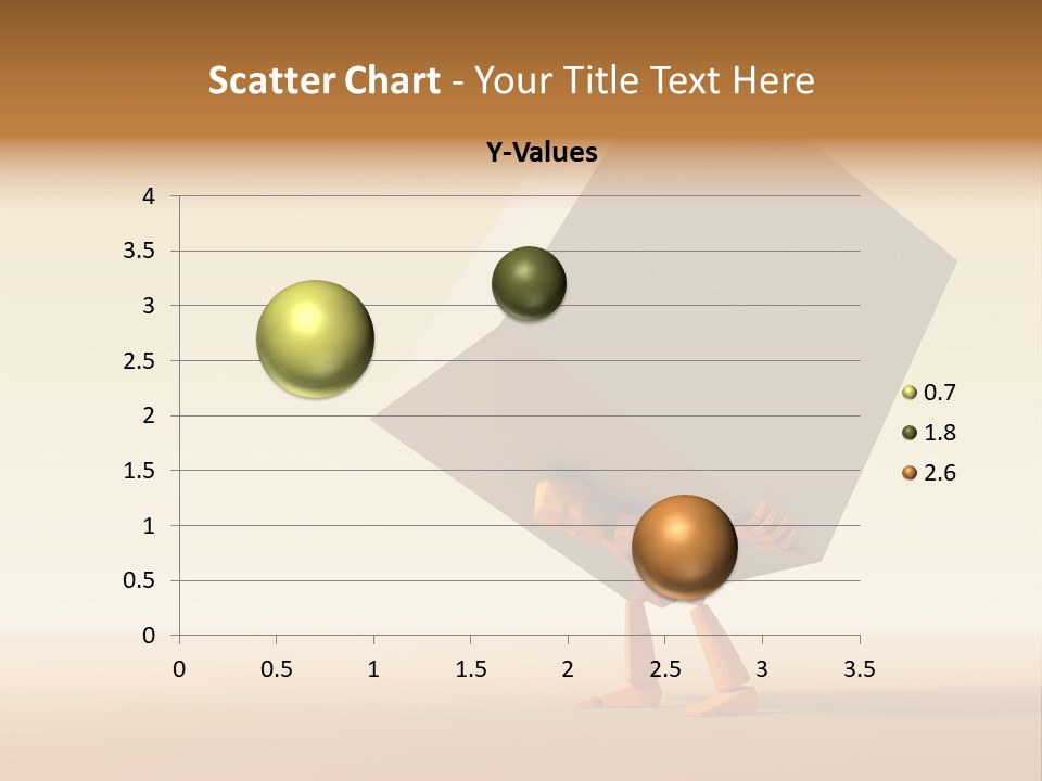 3D Rendering The Symbolic Man With Load PowerPoint Template