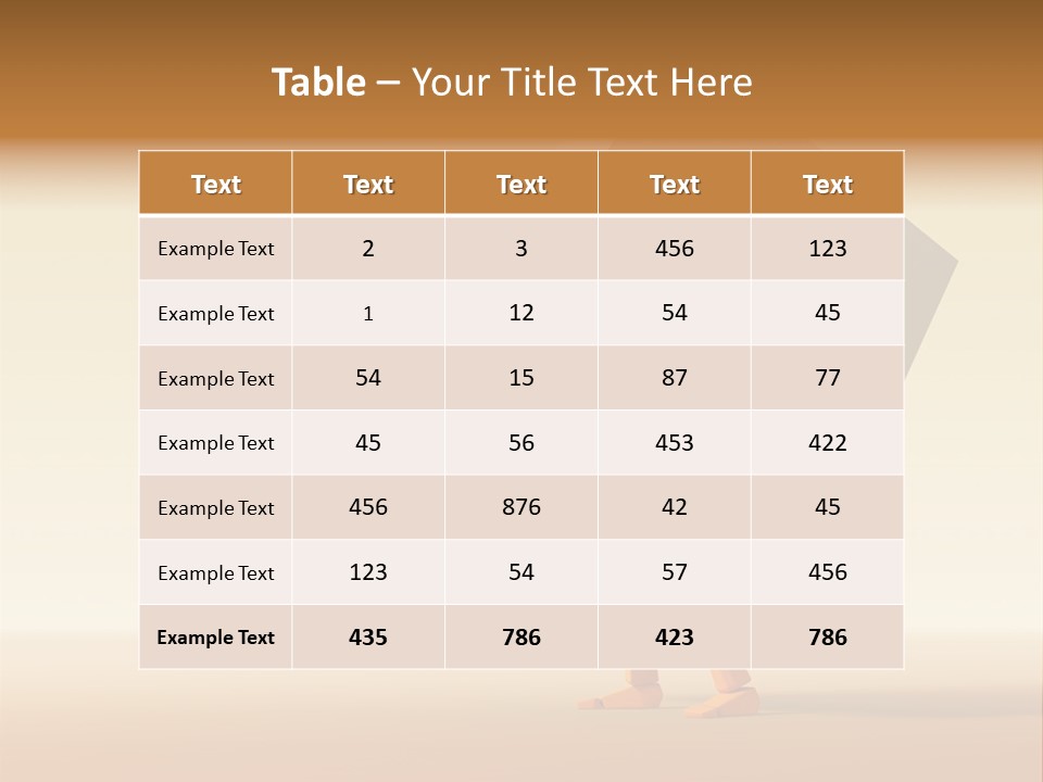 3D Rendering The Symbolic Man With Load PowerPoint Template