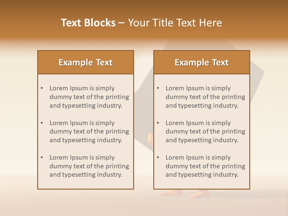 3D Rendering The Symbolic Man With Load PowerPoint Template
