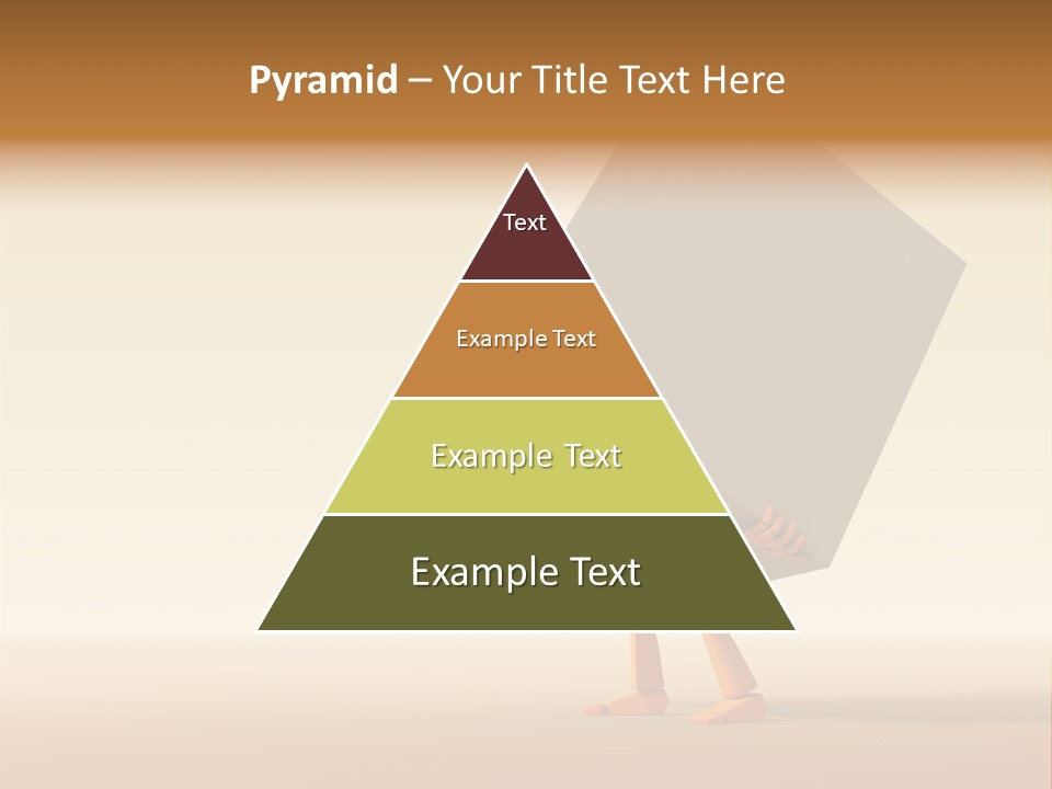 3D Rendering The Symbolic Man With Load PowerPoint Template