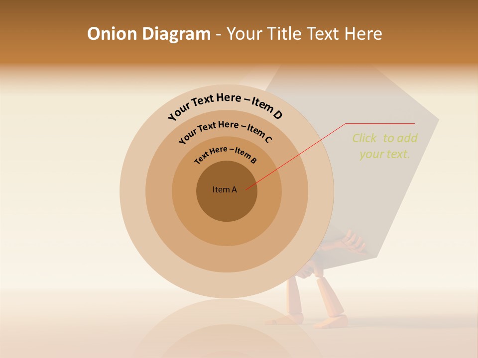 3D Rendering The Symbolic Man With Load PowerPoint Template