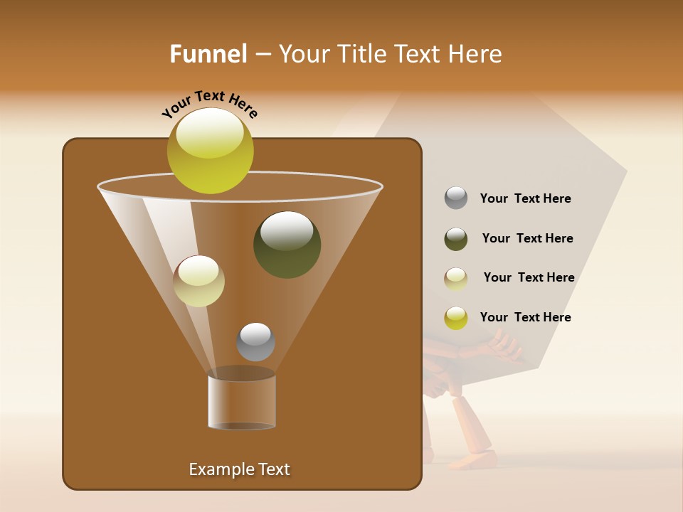 3D Rendering The Symbolic Man With Load PowerPoint Template