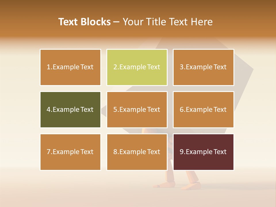 3D Rendering The Symbolic Man With Load PowerPoint Template
