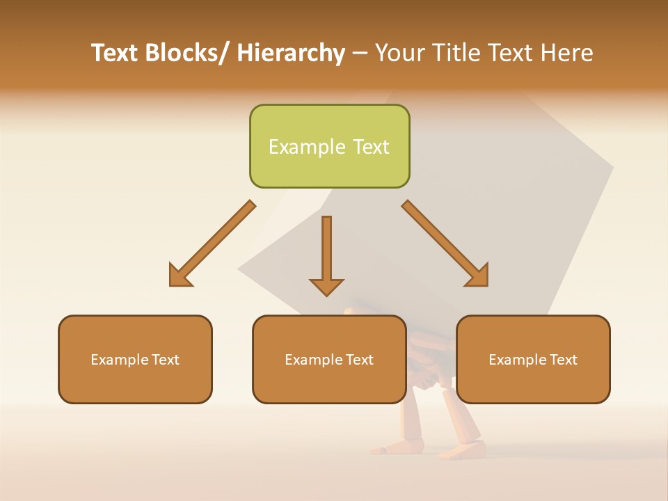 3D Rendering The Symbolic Man With Load PowerPoint Template