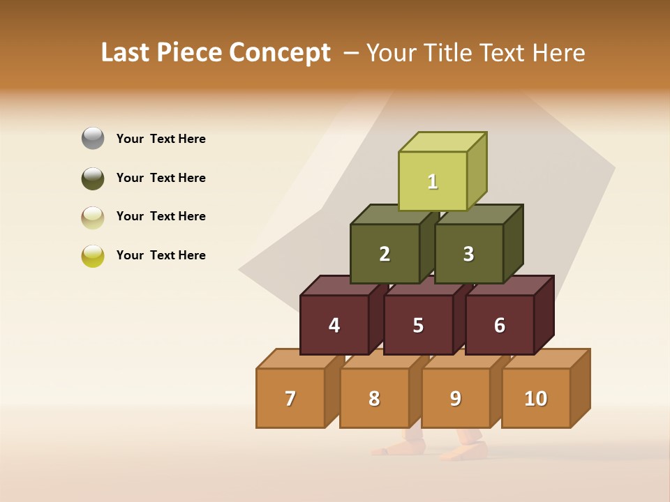 3D Rendering The Symbolic Man With Load PowerPoint Template
