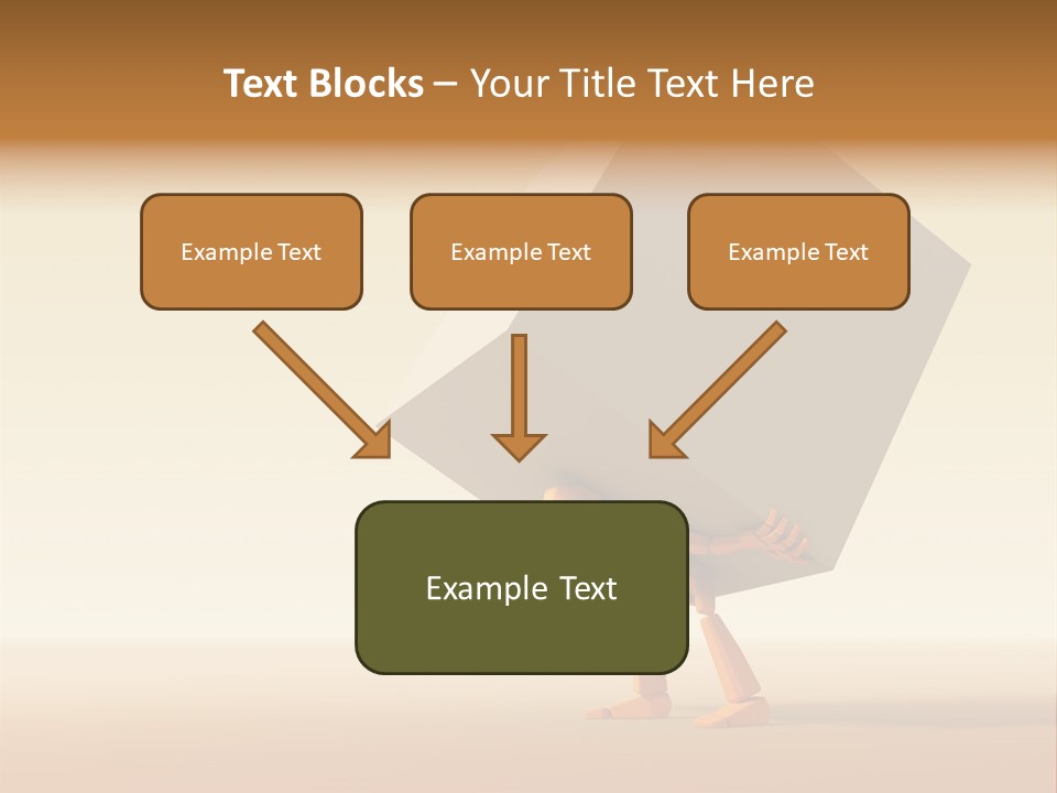 3D Rendering The Symbolic Man With Load PowerPoint Template